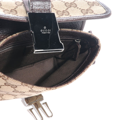 Gucci GG Monogram Buckle Belt Bag Dark Brown 5 of 8