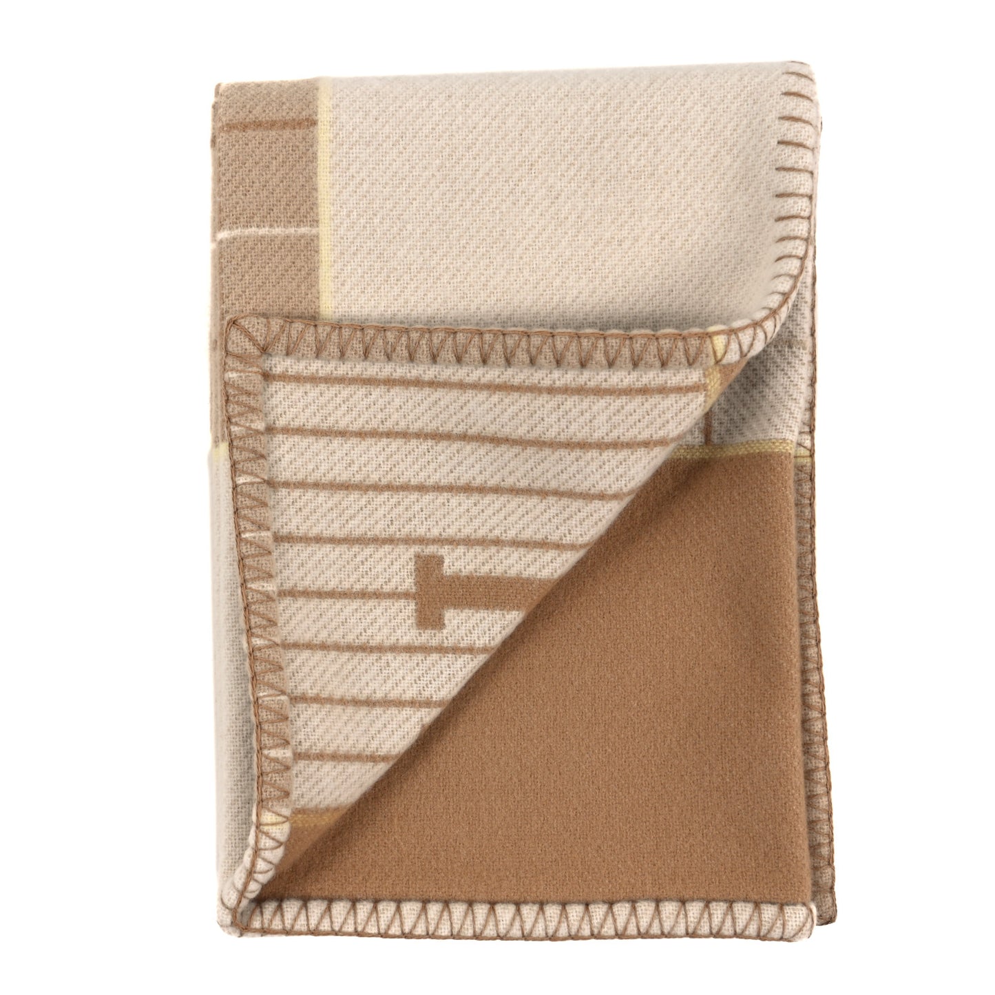 Wool Cashmere Avalon Passe-Passe Blanket Naturel