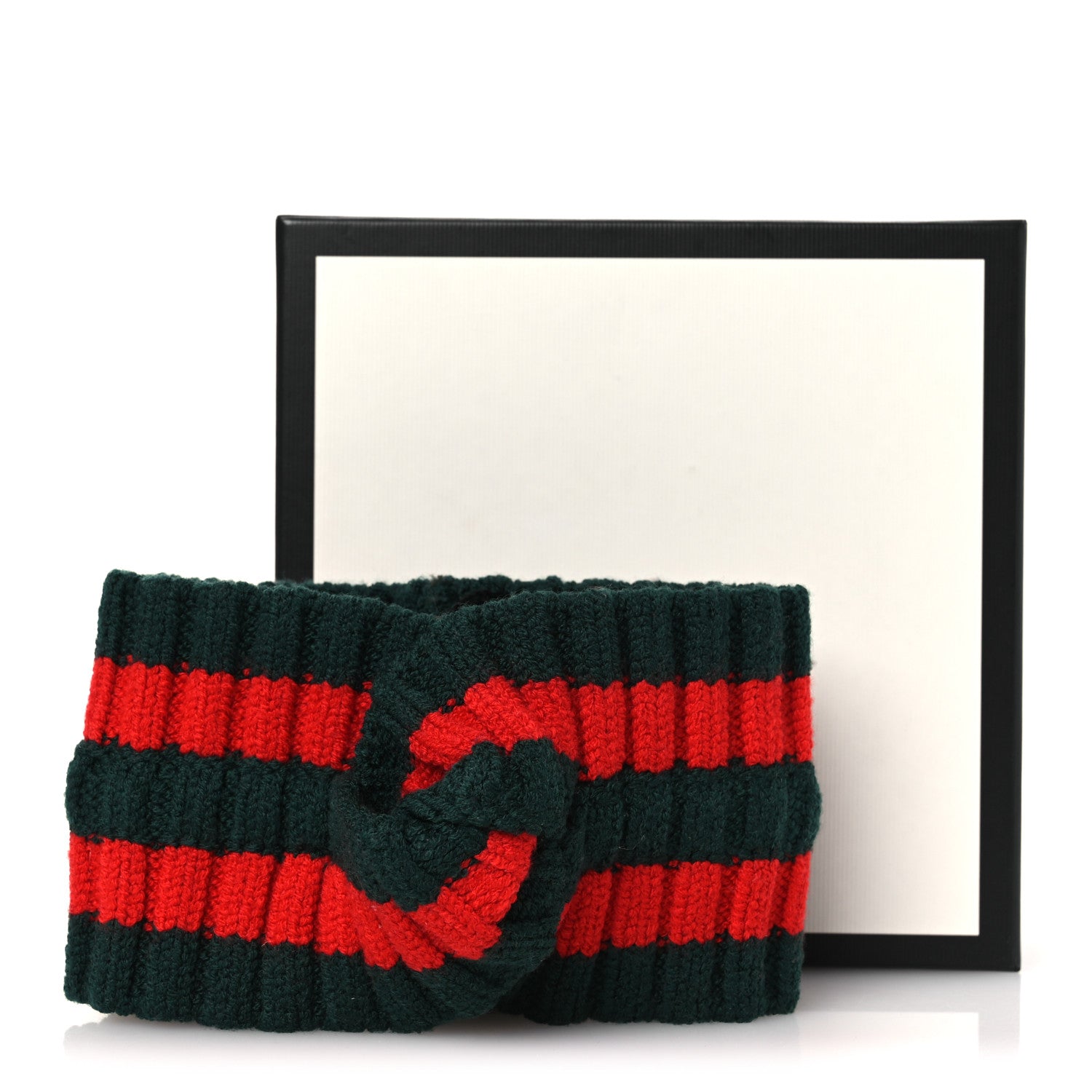 Gucci Wool Web Headband L Green Red 6 of 6