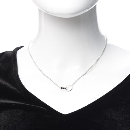 Cartier 18K White Gold Interlocking LOVE Necklace 2 of 4