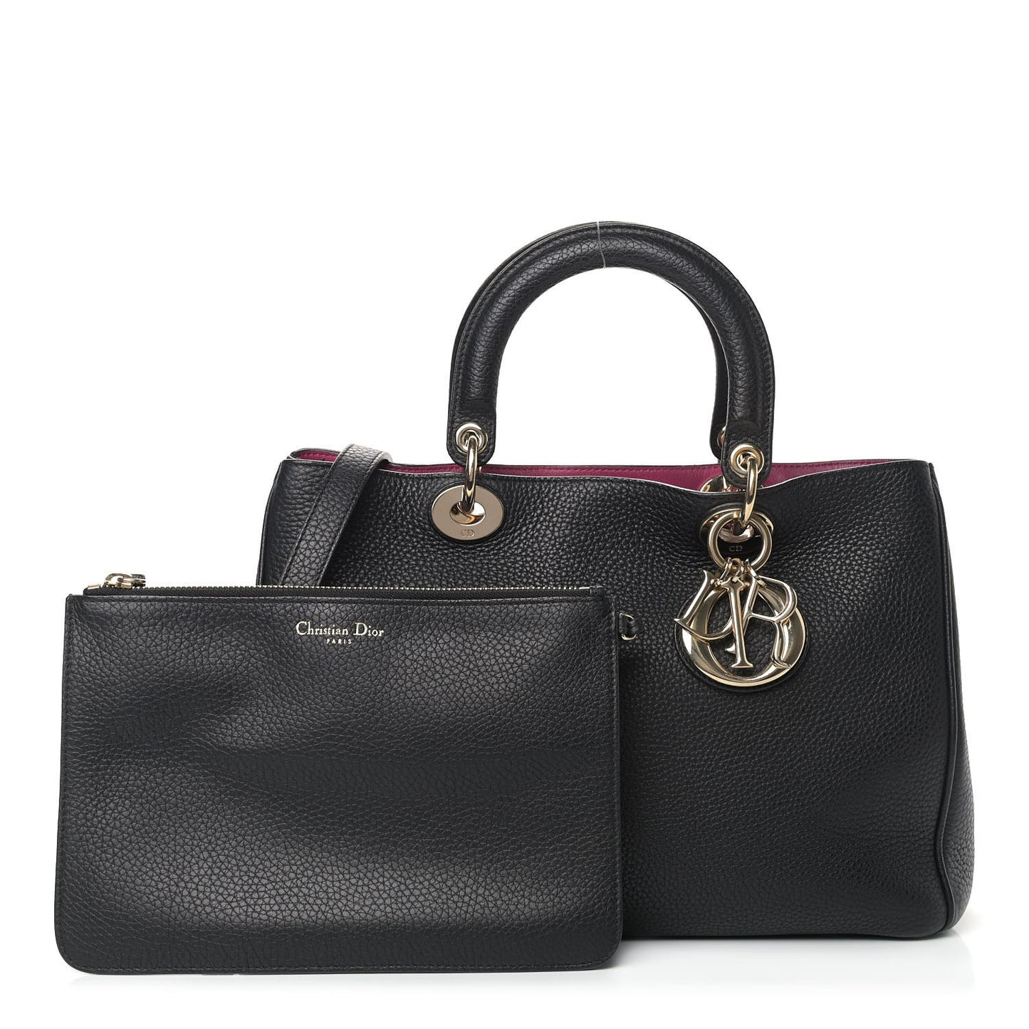 Bullcalf Medium Diorissimo Tote Black Rose Indien