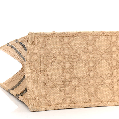 Christian Dior Raffia Cannage Medium Book Tote Natural 9 of 10