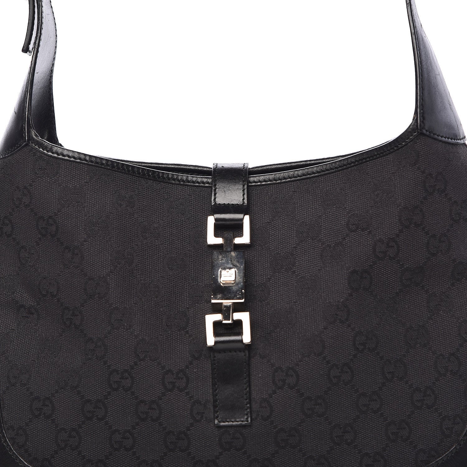 Gucci Monogram Jackie O Hobo Black 11 of 12