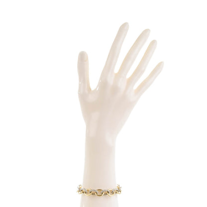 David Yurman Sterling Silver 18K Yellow Gold 10mm Medium Oval Link Bracelet 2 of 4