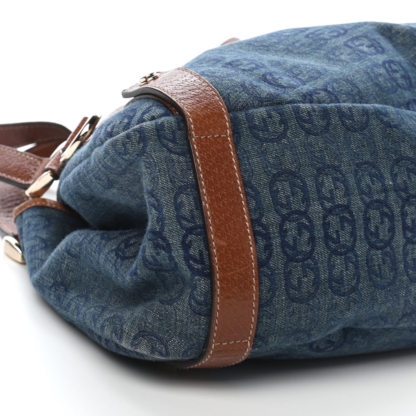Denim GG Medium Abbey Shoulder Bag Blue
