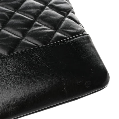 Chanel Aged Calfskin Quilted Medium Gabrielle Cosmetic Case Black 8 of 11