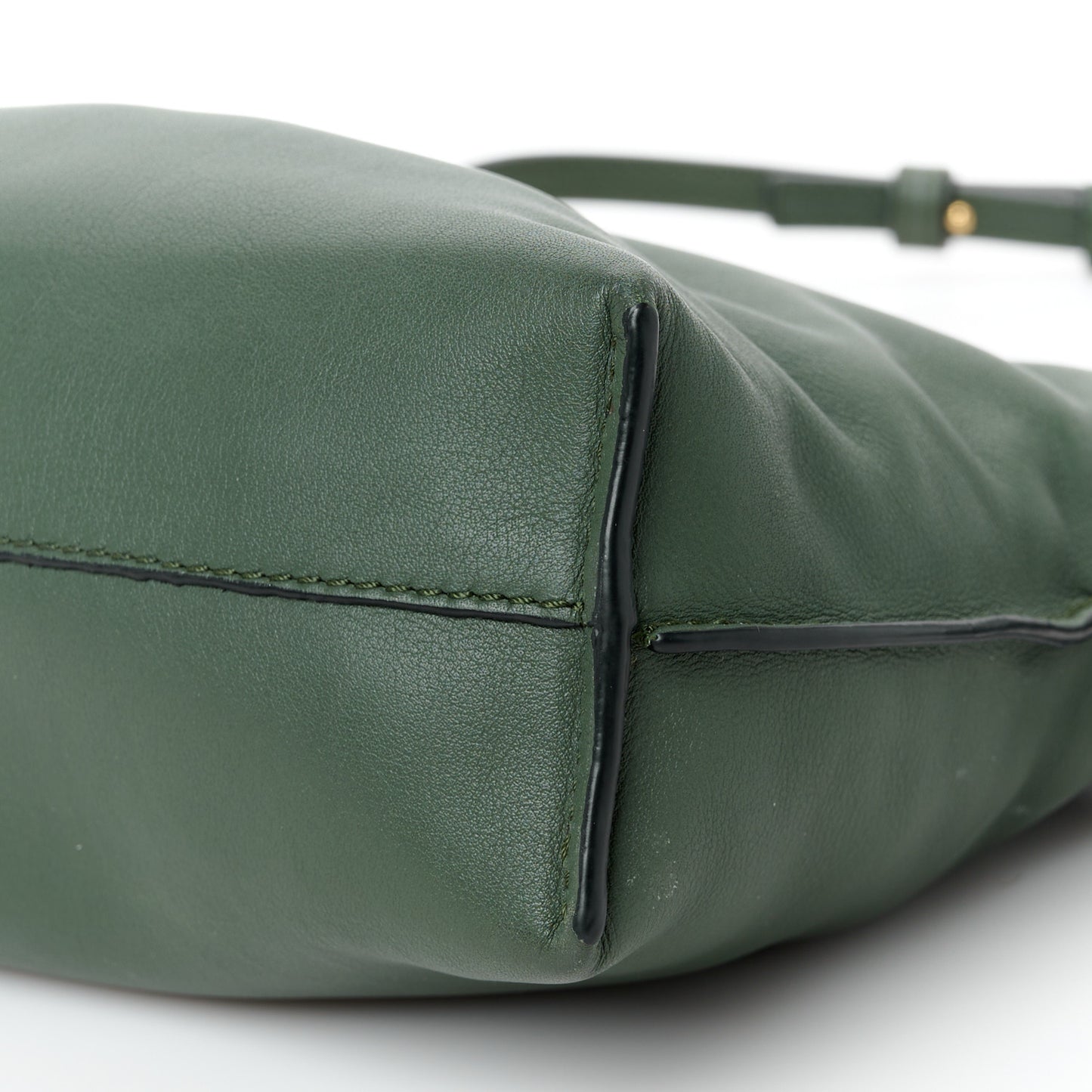 Calfskin Mini Flamenco Knot Bag Khaki