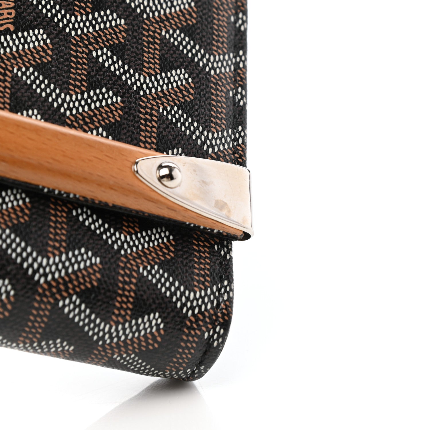 Goyard Goyardine Monte Carlo Bois Clutch Black 10 of 11