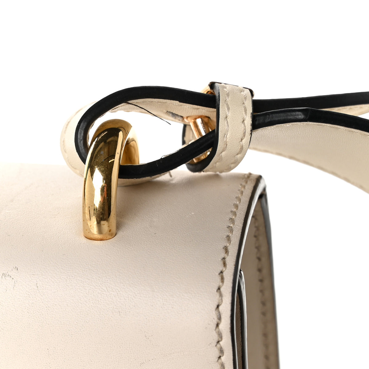 Calfskin Small Sylvie Shoulder Bag Off White