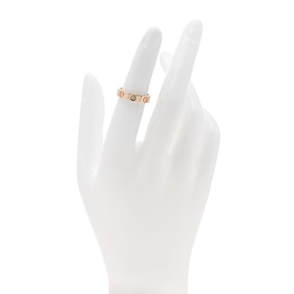 Cartier 18K Pink Gold Diamond 4mm LOVE Wedding Band Ring 49 4.75 2 of 5