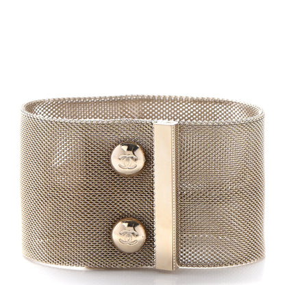 Chanel Metal Mesh CC Bracelet M Light Gold 3 of 6