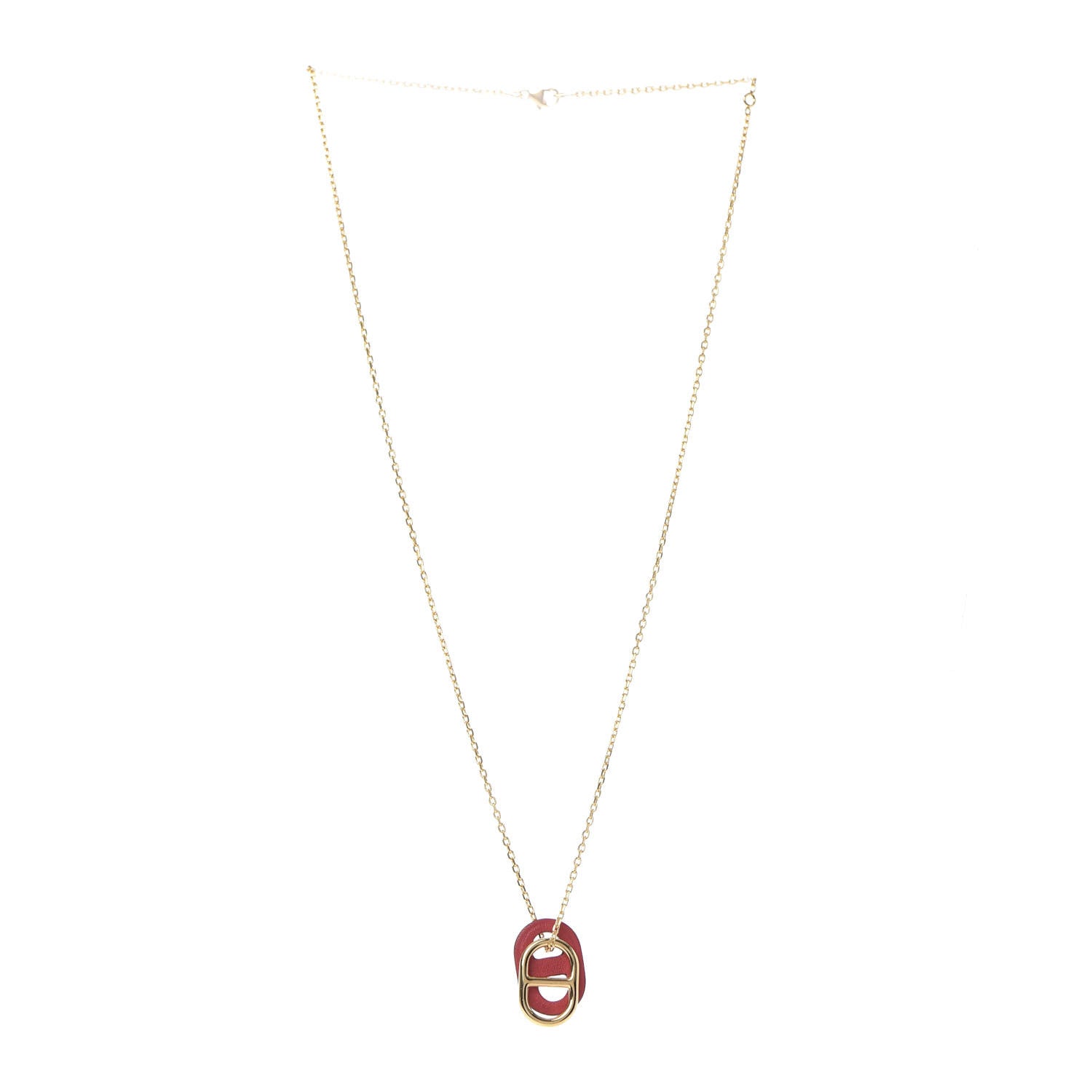 Hermes Swift O'Maillon Pendant Necklace Rose Mexico 3 of 8