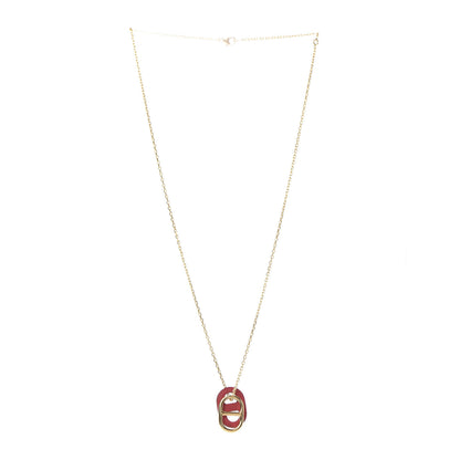 Hermes Swift O'Maillon Pendant Necklace Rose Mexico 3 of 8