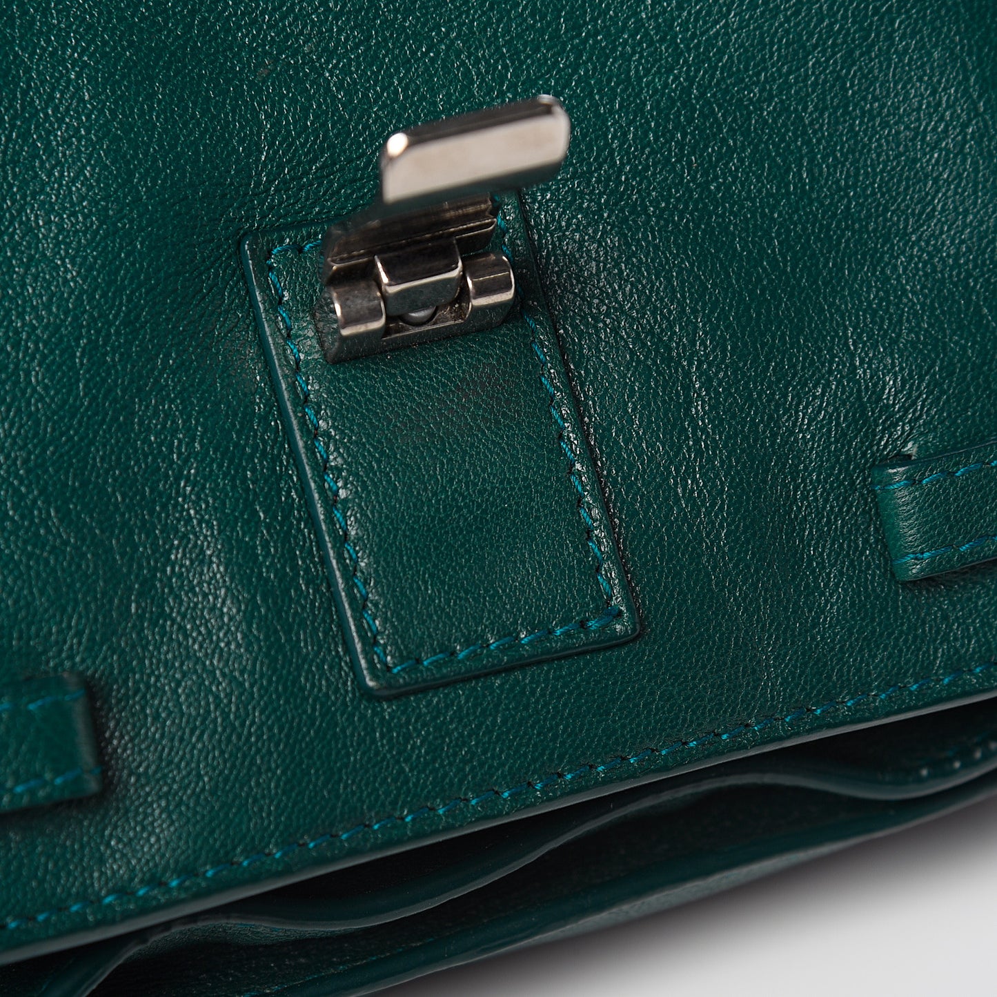 Lambskin PS1 Mini Pouch Messenger Bag Teal