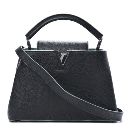 Louis Vuitton Taurillon Capucines BB Black Turquoise 1 of 10