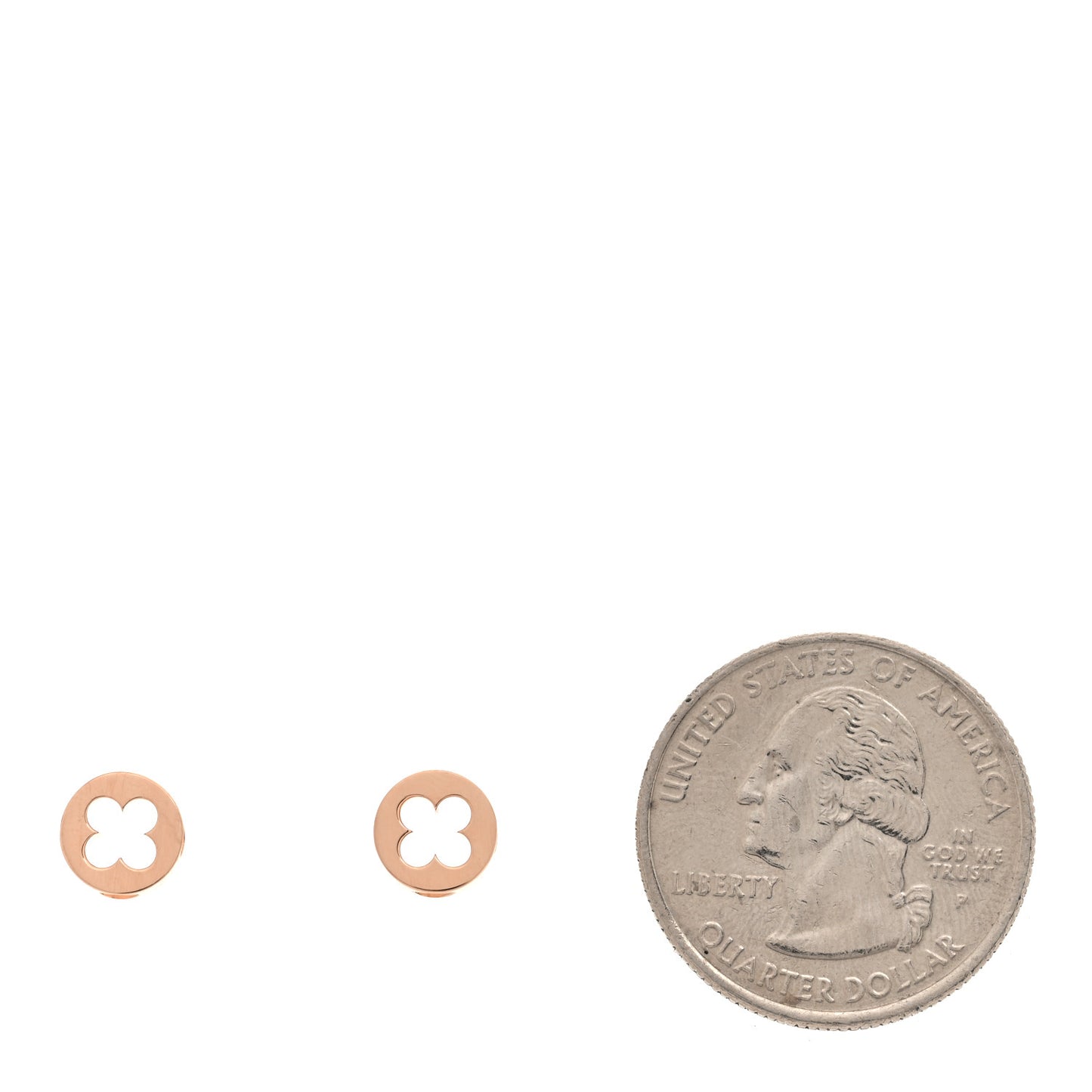 18K Pink Gold Empreinte Ear Studs Earrings