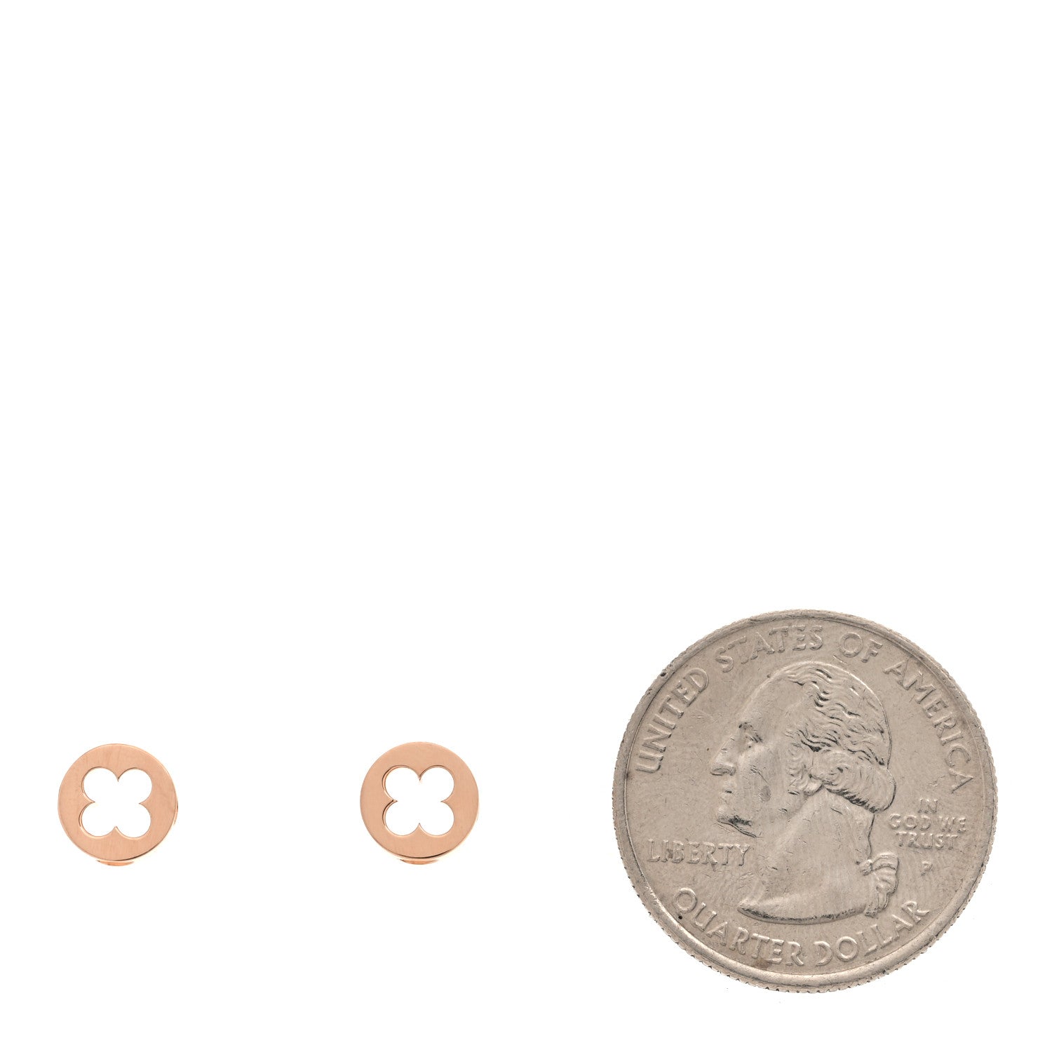 Louis Vuitton 18K Pink Gold Empreinte Ear Studs Earrings 2 of 5