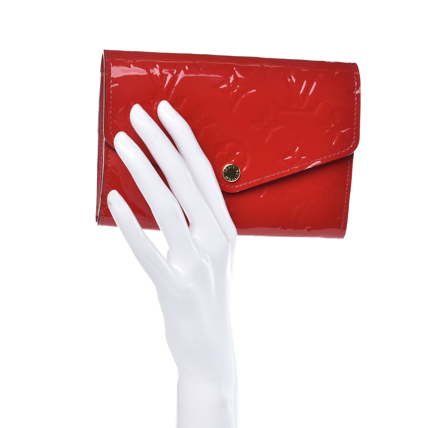 Louis Vuitton Vernis Sarah Compact Wallet Cherry 2 of 7