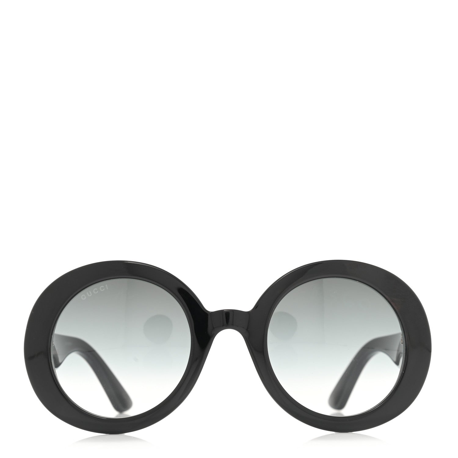Gucci Acetate Round GG0319S Sunglasses Black Grey 2 of 9