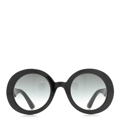 Gucci Acetate Round GG0319S Sunglasses Black Grey 2 of 9