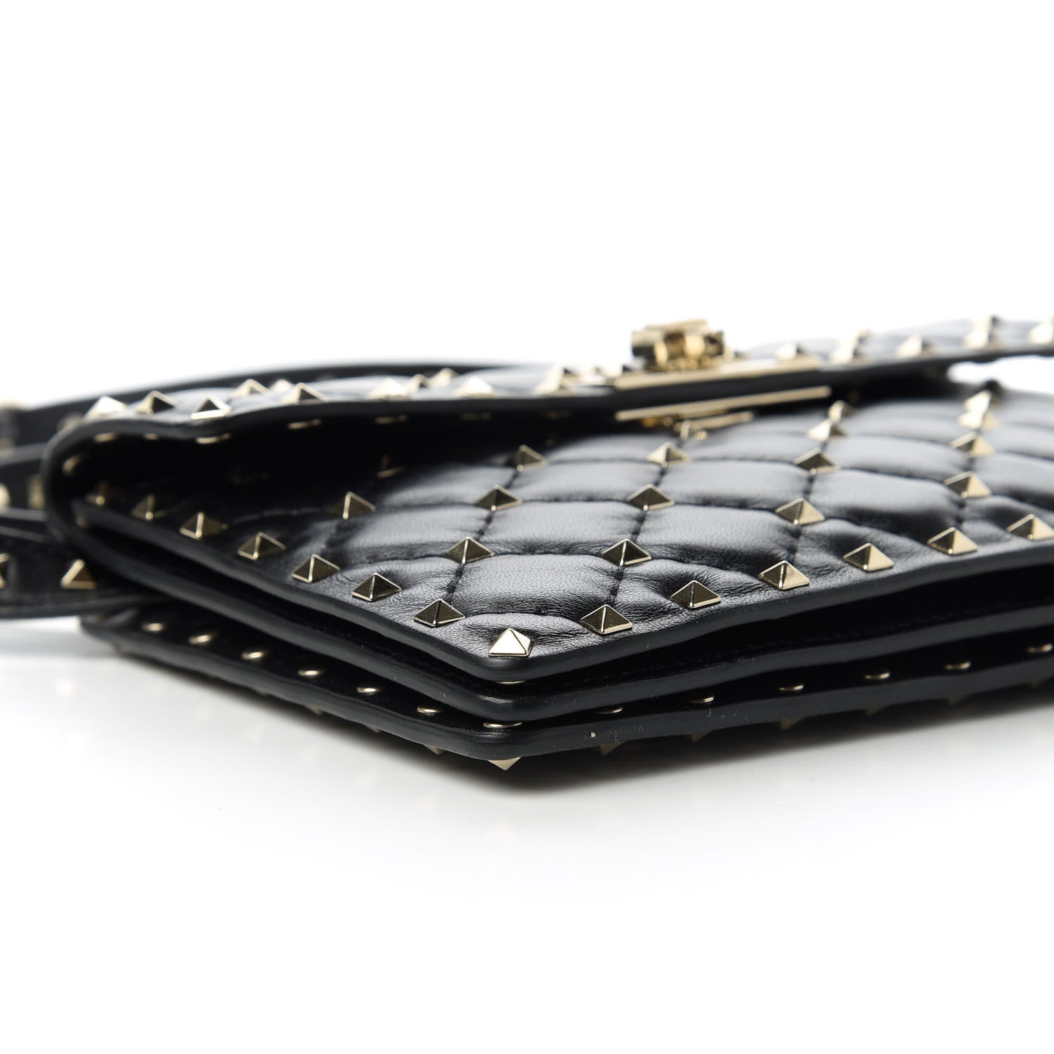 Valentino Garavani Lambskin Rockstud Spike Crossbody Bag Black 6 of 9