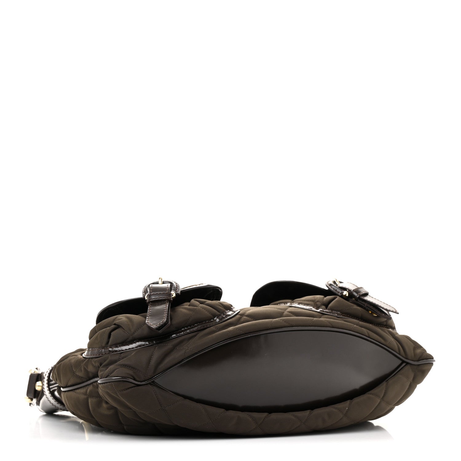 Burberry Nylon Quilted Bromley Hobo Brown 4 of 13