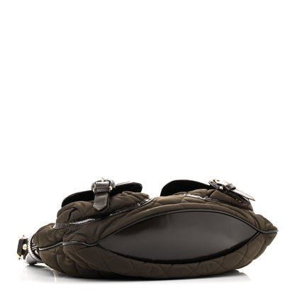 Burberry Nylon Quilted Bromley Hobo Brown 4 of 13