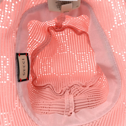 Gucci Cotton Crochet GG Monogram Bucket Hat M Pink 7 of 9