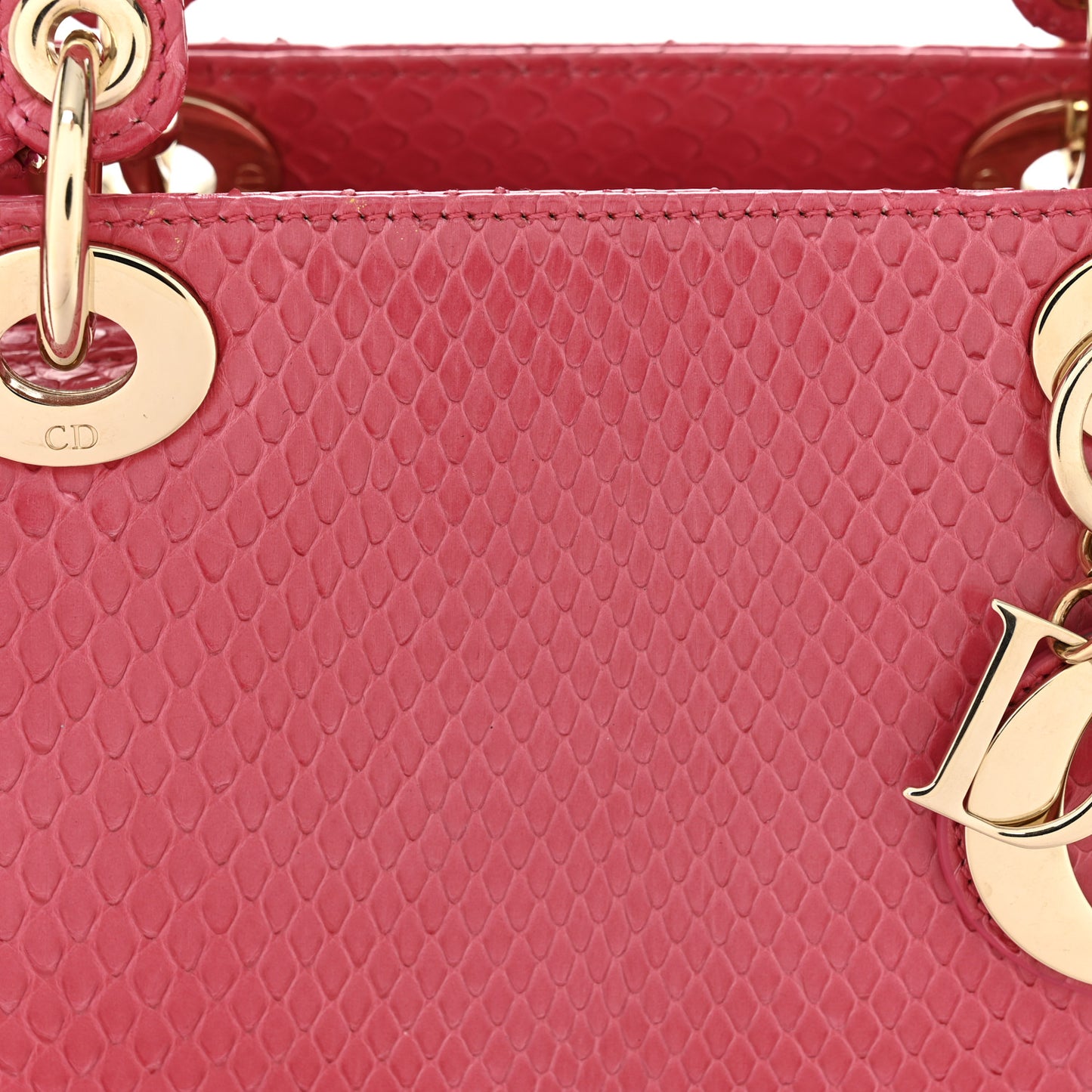 Snakeskin Medium Lady Dior Pink