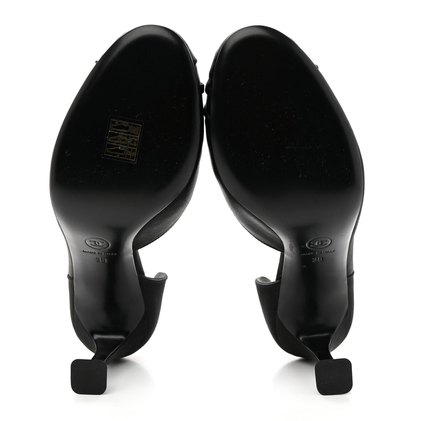 Satin Strass CC Pumps 38 Black