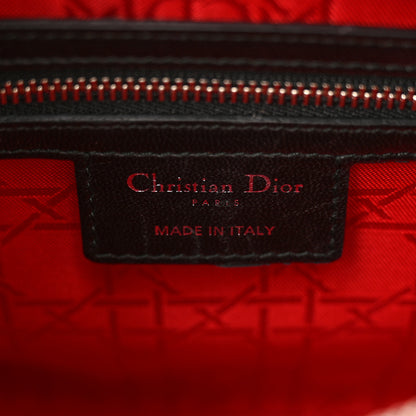 Christian Dior Lambskin Cannage Medium Lady Dior Black 7 of 11