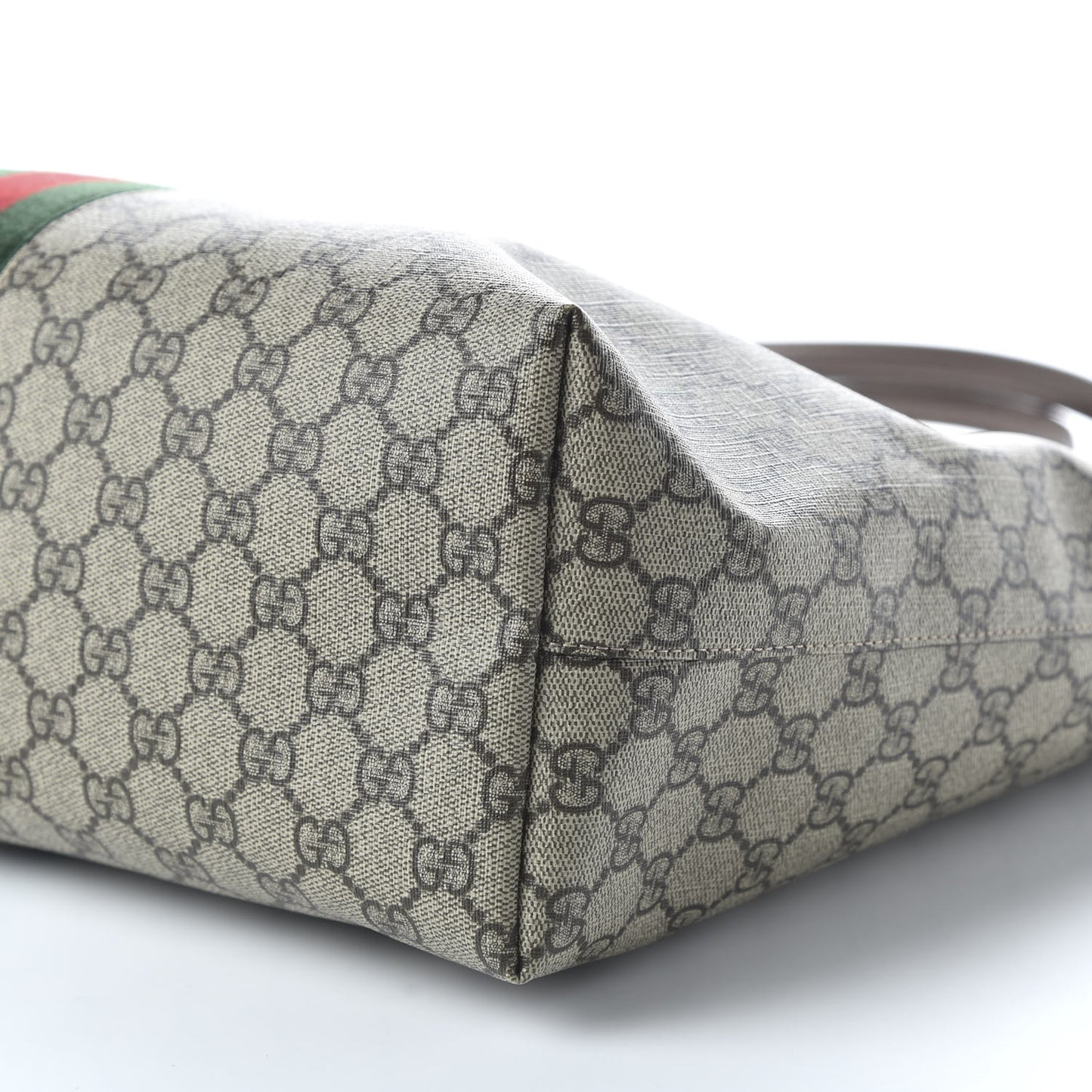 GG Supreme Monogram Medium Ophidia Shopping Tote Brown