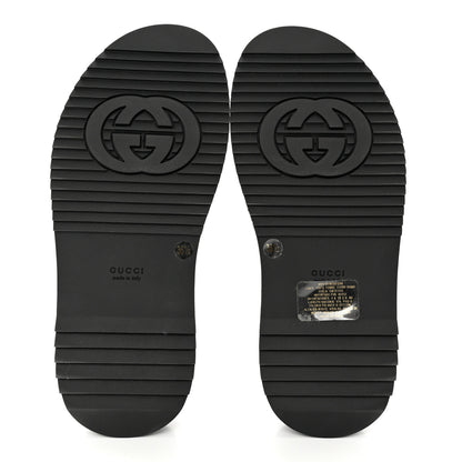 Gucci Jacquard Black Denim GG Monogram Angelina Platform 55mm Slide Sandals 36.5 Black Ivory 5 of 9