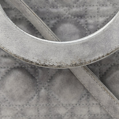 Christian Dior Lambskin Cannage Medium Lady Dior Grey 13 of 14