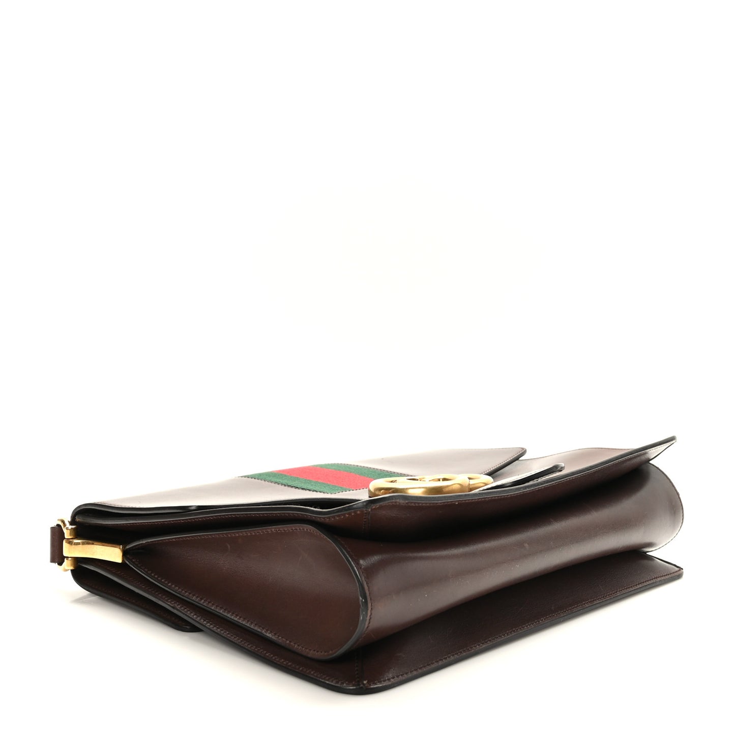 Tuscany Lux Calfskin Web GG Marmont Shoulder Bag Fondent