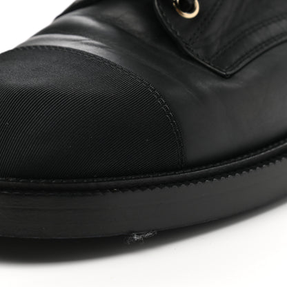 Chanel Shiny Calfskin Lace Up Combat Boots 40 Black 8 of 9