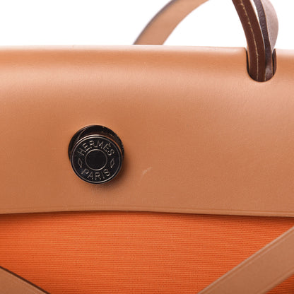 Hermes Vache Hunter Toile Herbag Zip 31 PM Orange 12 of 15
