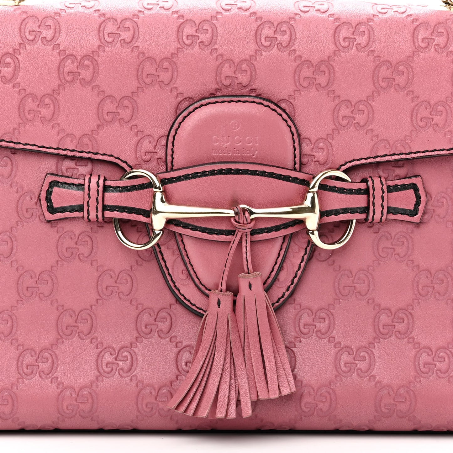 Guccissima Medium Emily Chain Shoulder Bag Peonia Flower