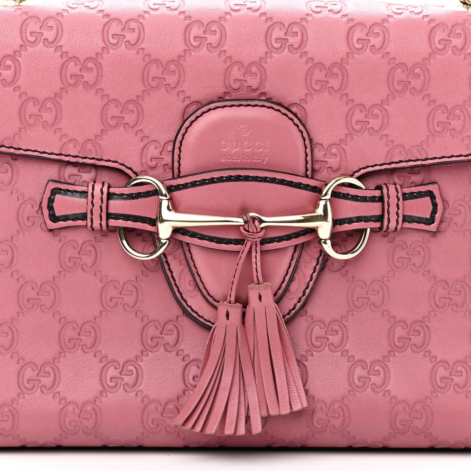 Gucci Guccissima Medium Emily Chain Shoulder Bag Peonia Flower 7 of 11