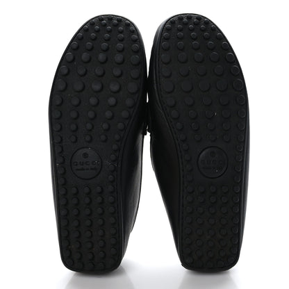 Gucci Miro Soft Calfskin Web Mens Horsebit Driver Loafers 7 Black 5 of 9