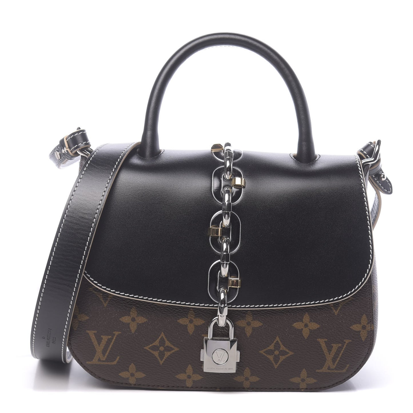 Calfskin Monogram Chain It Bag PM Black