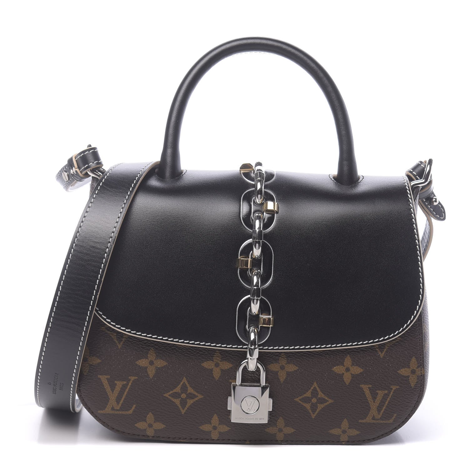 Louis Vuitton Calfskin Monogram Chain It Bag PM Black 1 of 10