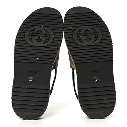 Gucci Monogram Maxi GG Granada Kid Angelina Platform 35mm Slingback Sandals 38 Camel Ebony Black 7 of 12