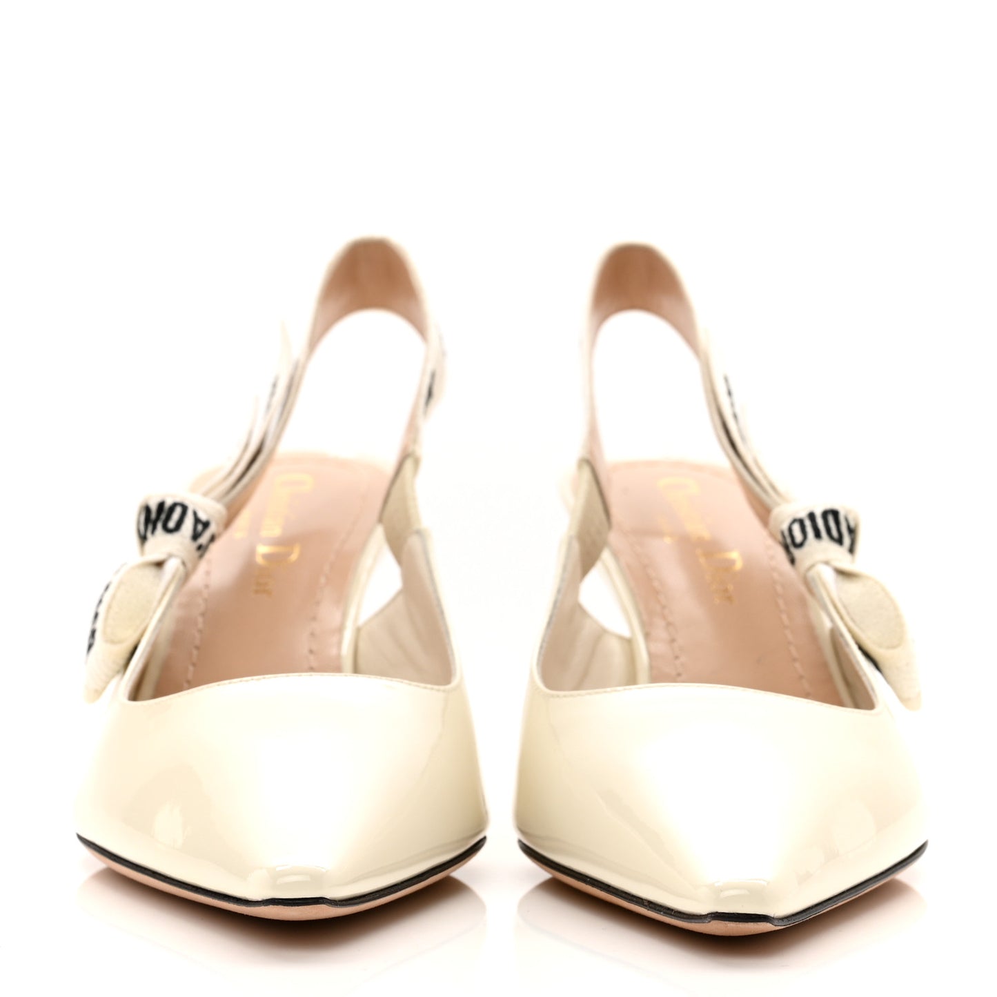 Patent Ribbon J'Adior Slingback 65mm Pumps 36 Off White