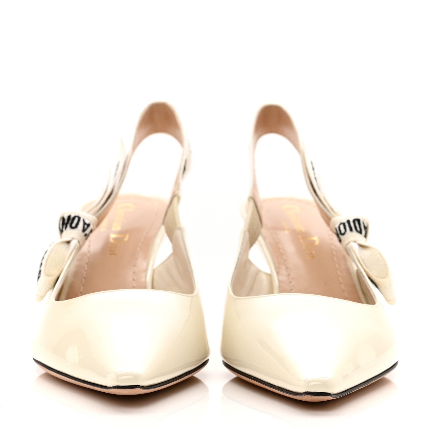 Christian Dior Patent Ribbon J'Adior Slingback 65mm Pumps 36 Off White 2 of 8