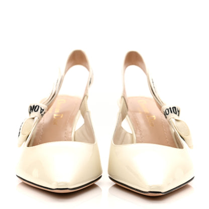 Christian Dior Patent Ribbon J'Adior Slingback 65mm Pumps 36 Off White 2 of 8