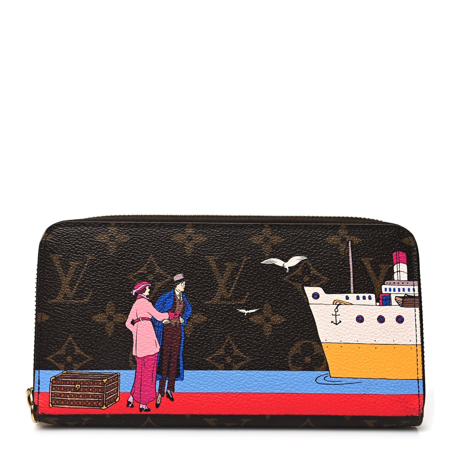 Monogram 2016 Christmas Animation Zippy Wallet Rouge