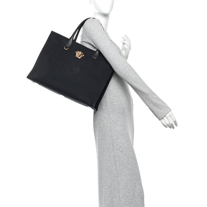 Versace Canvas Calfskin Large La Medusa Tote Bag Black 2 of 11