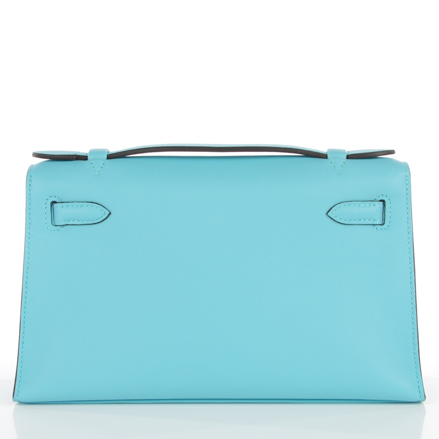 Hermes Swift Kelly Pochette Clutch Bleu Atoll 10 of 15