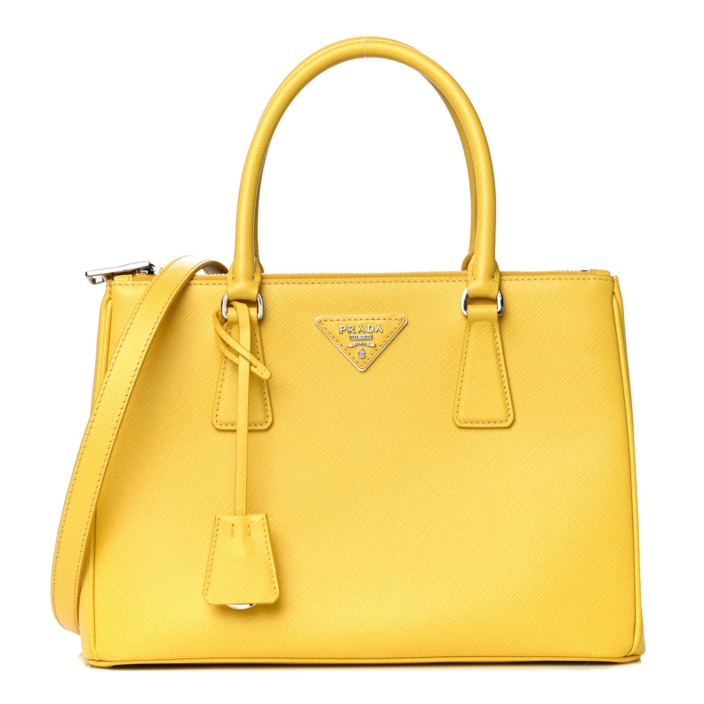 Saffiano Small Galleria Double Zip Tote Soleil